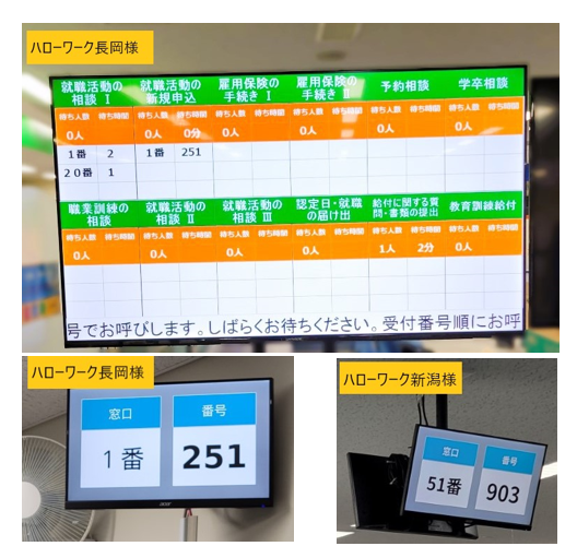 ハローワーク向け受付順番待ちシステム